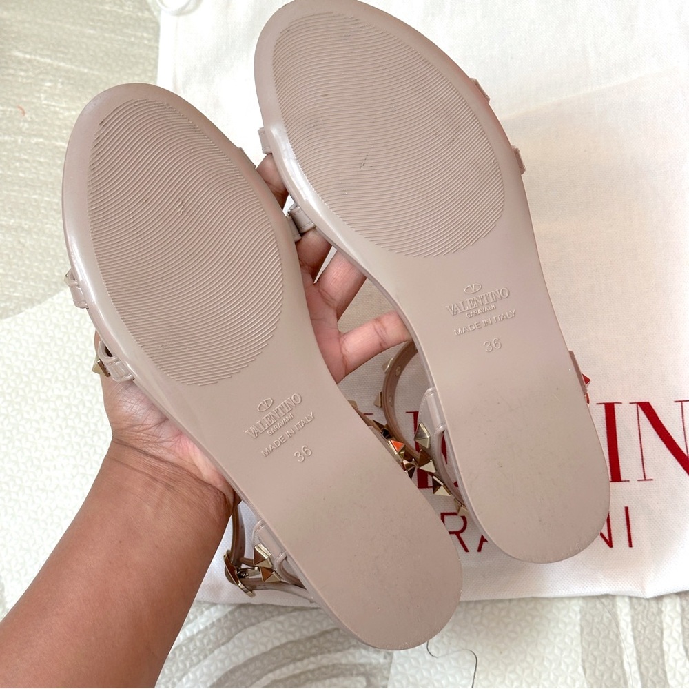 Valentino Rockstud Jelly Flat Gladiator Sandals - Picture 2 of 6